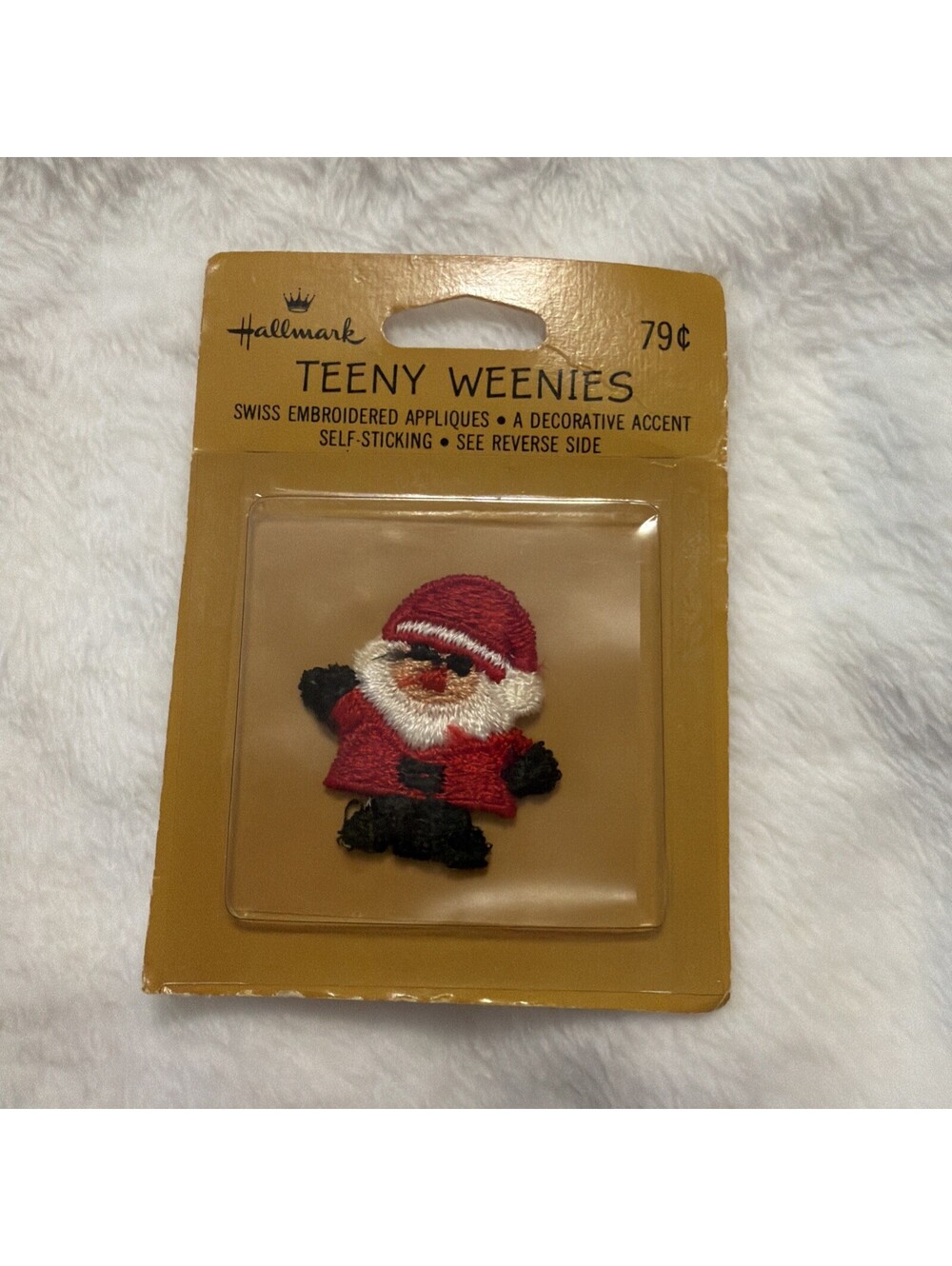 Vtg 70'S Embroidered Patch Teeny Weenies Hallmark Santa Claus